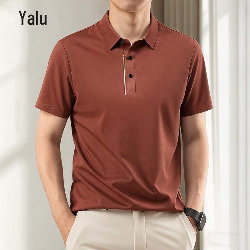 Yalu Men's Ice Silk Seamless Polo T-Shirt