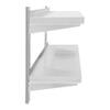 Estante de pared doble de acero, ajustable, 80 cm