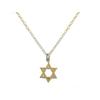 Necklace Star Of David, Star Of David , Gold Plated Silver 13mm