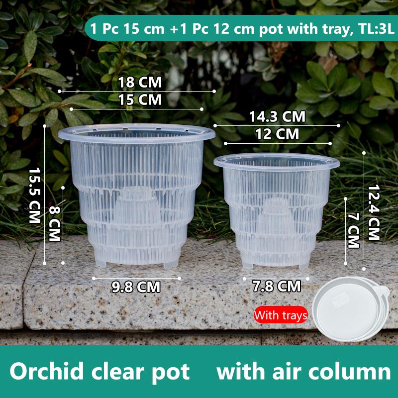 Meshpot Home Decoration Clear Orchid Pots with Holes Cattleya Dendrobium Orchid Plants Pot Cachepot In 10cm 12cm 15cm