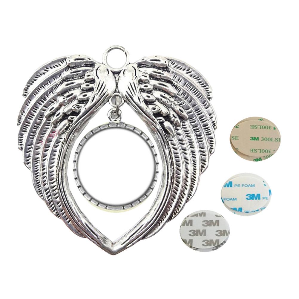Photo Frame Pendant Angel Wings and Heart-shaped Valentines Day Christmas Party Holiday Party Props Christmas Tree Ornaments