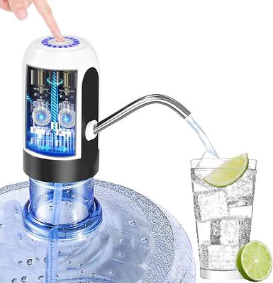 Portable Electric USB Water Dispenser for Universal 2-5 Gallon Water Bottles (White)