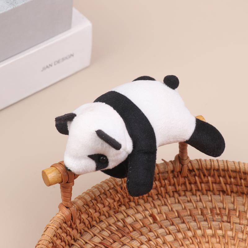 Cute Panda Plush Car Decoration Soft Stuffed Animal Handlebar Ornament For Bike Motorcycle Electric Vehicles Decoration