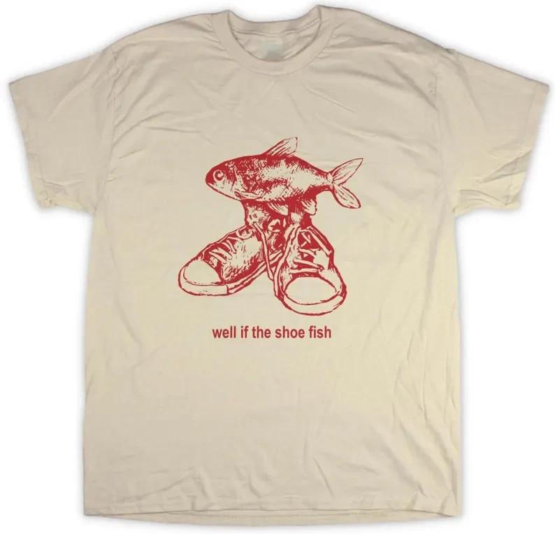 

Shoe Fish Cursed TShirt Y2K Tee Funny Bass TShirt Ironic Meme Shirts Size S3XL Unisex T-Shirt XXXL
