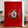 Knight Emblem on Red Background for all seasons blanket lunch break throw gift