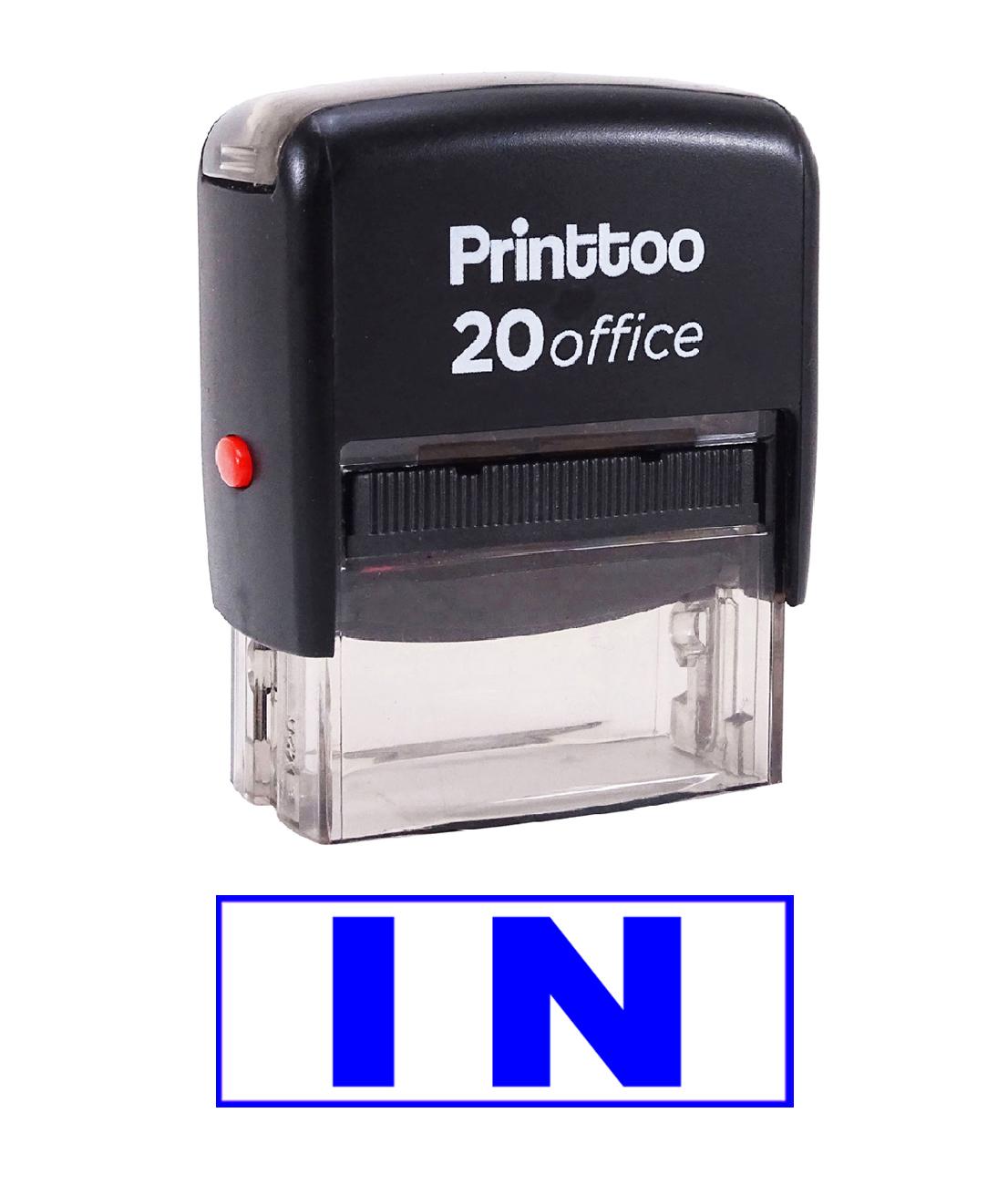 

Printtoo Office Stationary Custom Stamp IN Self Inking Rubber Stamp-Black 14 mm x 38 mm (Approx) синій