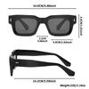 New Women's Rice Nail Square Sunglasses Retro UV400 Eyewear Trendy Sunshade Shades Personalized Eyeglasses