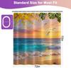 Tropical Ocean Sunset Beach Shower Curtain Coastal Floral Aesthetic Waterproof Bathroom Bath Shower Curtain Polyester Home Decor