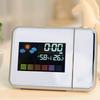 Digital LED Weather Forecast Projector Calendar Humidity Display Alarm Clock(Black)