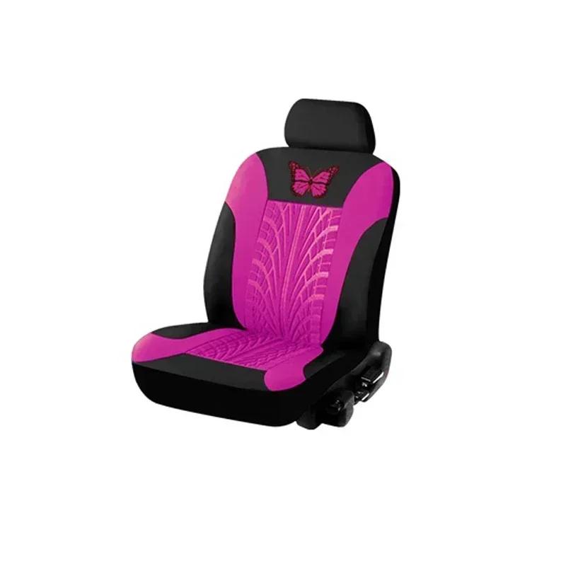 Funda de Asiento de Coche Juego Completo, Funda de Asiento para Coche Bordada con Patrón de Mariposa Universal