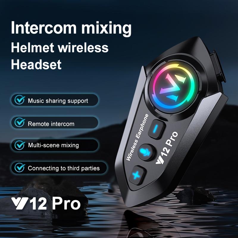 Bluetooth Y12 Pro Motorcycle Helmet Intercom IP56 Waterproof 300m Range CVC Noise Reduction