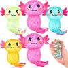 Glitter Squishy Antistress Glitter Texture Lenitiva Riempito di Zucchero Axolotl Squishy Forma Carina Squishy Fidget Pallina Antistress