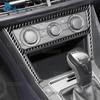 Pegatina de Marco para Panel de Control de Aire Acondicionado de Fibra de Carbono Suave Real para Volkswagen Polo 2018 2019 2020 2021-2026 Moldura Interior