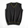 Japanese Style V-Neck Long Sleeve Knit Cardigan - Solid Color Academy Uniform