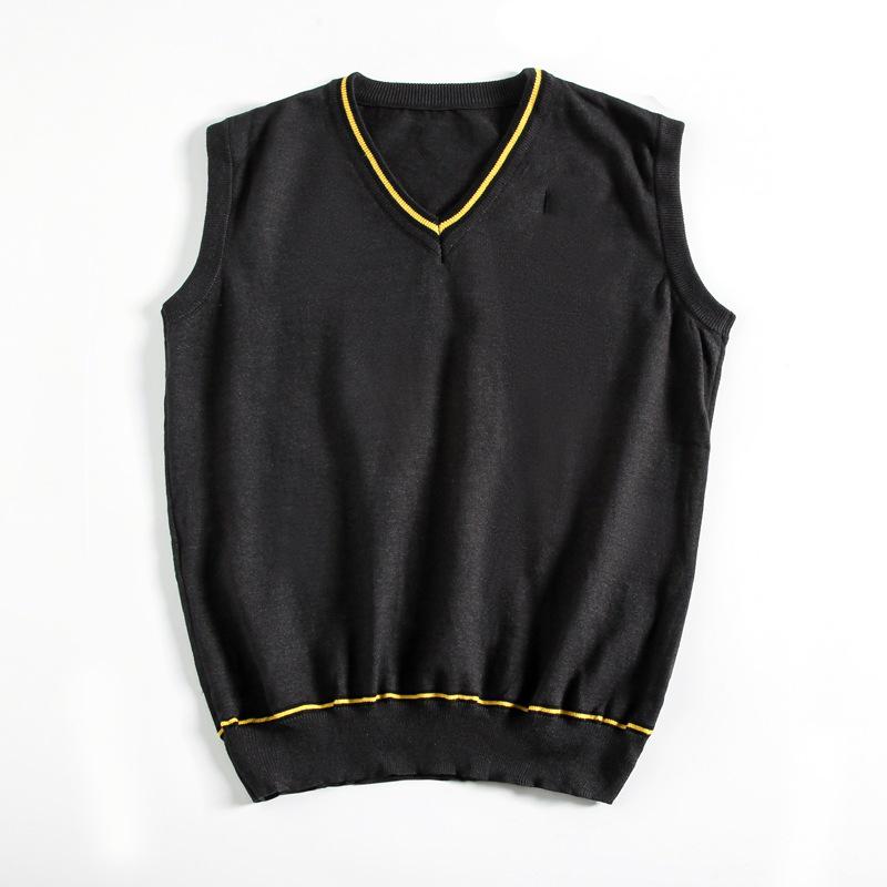 Japanese Style V-Neck Long Sleeve Knit Cardigan - Solid Color Academy Uniform