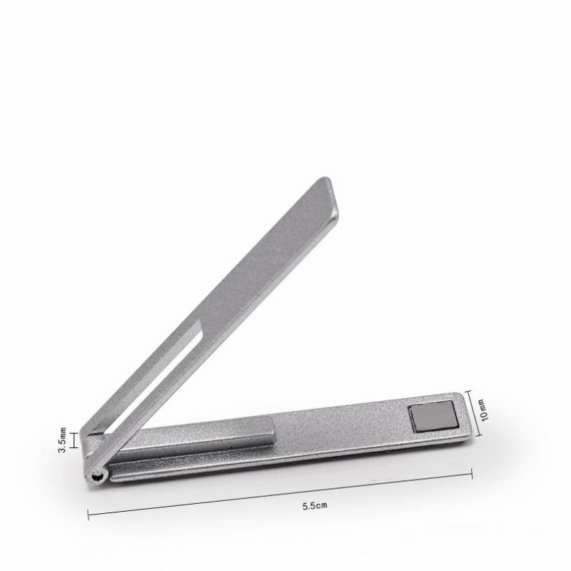 Ultra-thin Minimalist Mobile Phone Holder Metal Folding Back Stick Phone Desktop Holder Portable Mobile Support Phone Stand
