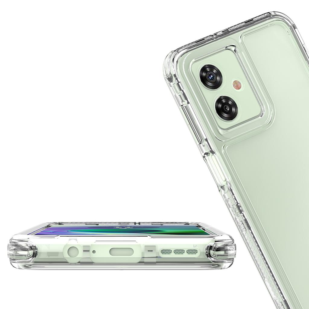 For Motorola Moto G54 5G Case Acrylic+TPU 3-in-1 Clear Phone Cover
