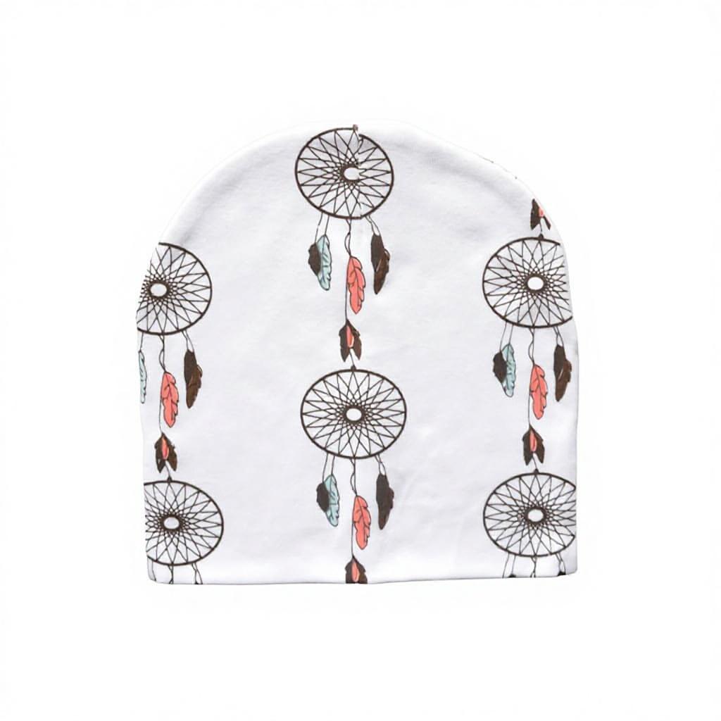 Newborn Baby Cotton Printed Beanie Hat for Infants & Young Children-Warm Unisex