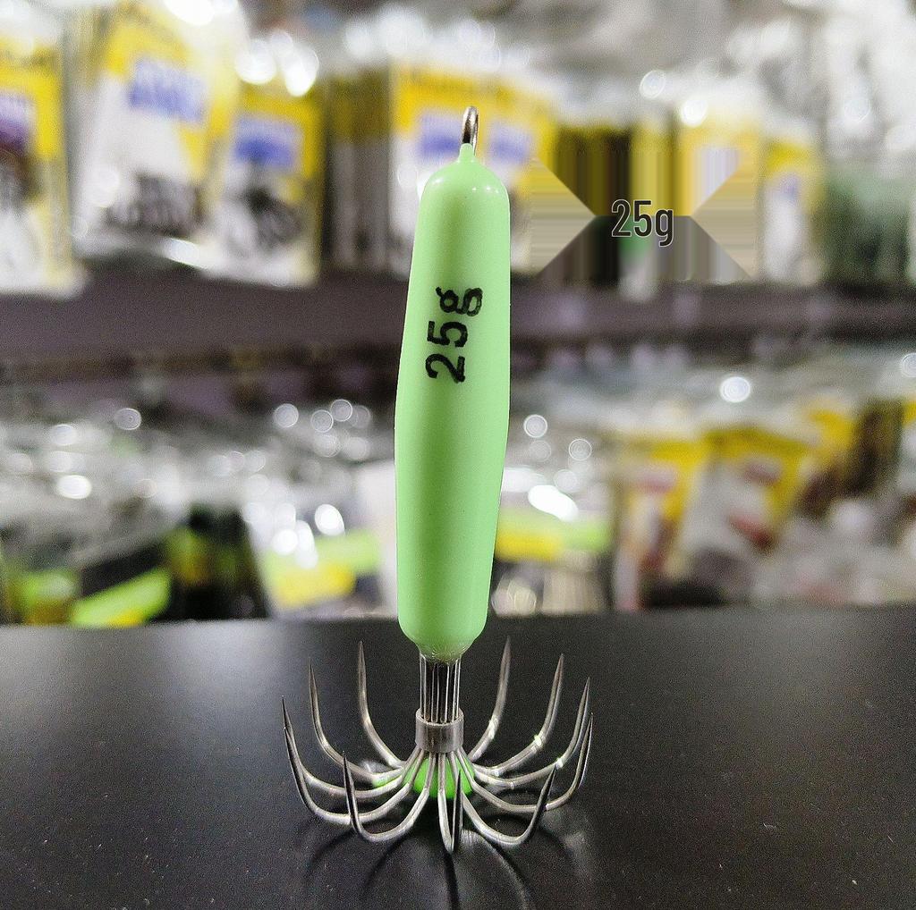 Stainless Steel Luminous Barbless Squid and Cuttlefish 12-Needle Umbrella Fishing Hooks