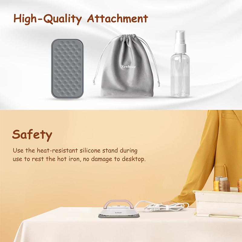 Dual-voltage Non-steam Travel Dry Iron Come with Travel Bag 100-120V / 220-240V, 50/60HZ, 150W