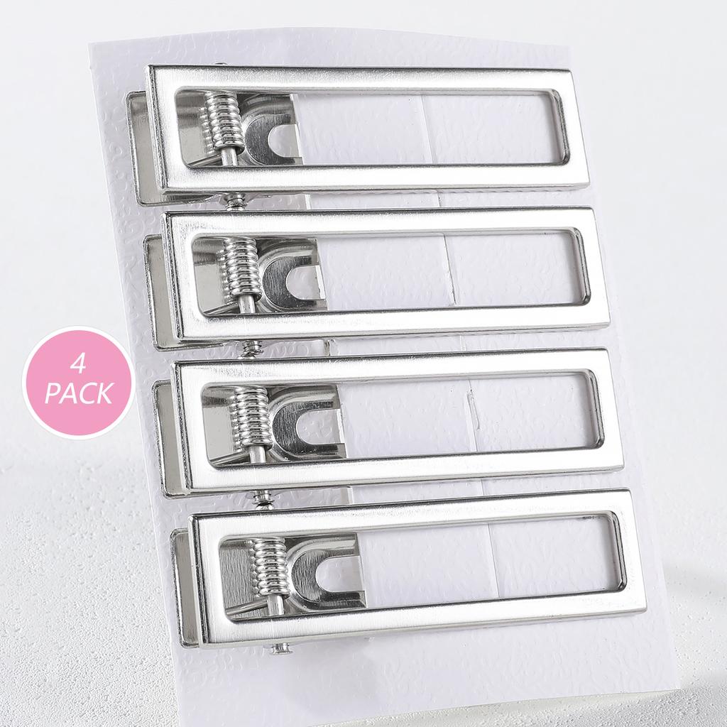 4/24Pcs Silver Y2k Hair Clips for Women Hollow Out Metal Duckbill Clip Gilrs Hairpins Side Clips Styling Girls Hair Accessories
