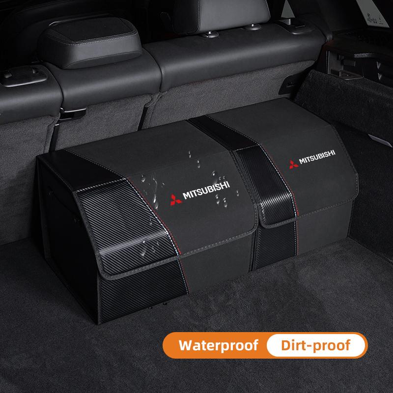 Auto Leer Kofferbak Opbergdoos Opvouwbare Draagbare Multi-use Kofferbak Tas Voor Mitsubishi Eclipse Lancer Outlander Colt I200 Ralliart Ex