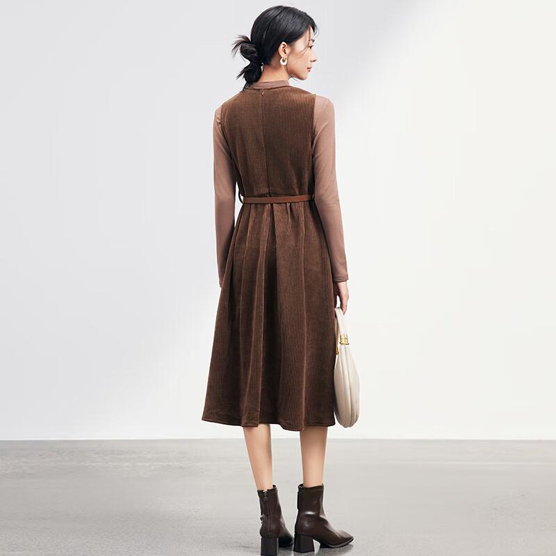 JOY SPEAKER Women's Corduroy Knit Two-Piece Dress Set