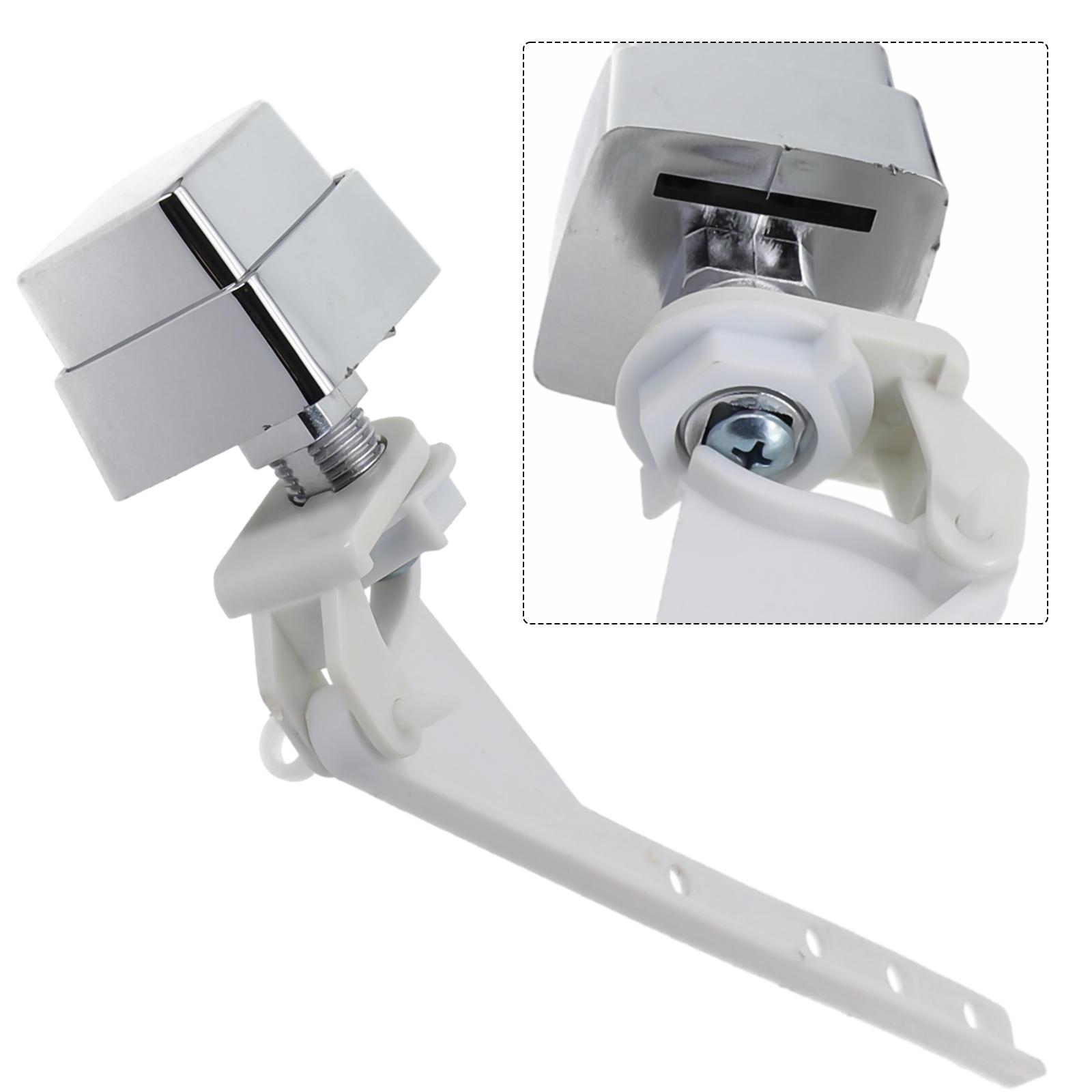 Toilet Flush Lever Handle Side Push Button Toilet Tank Handle Replacement Universal Flush Side Wrench Switch Square Side Button China Mainland