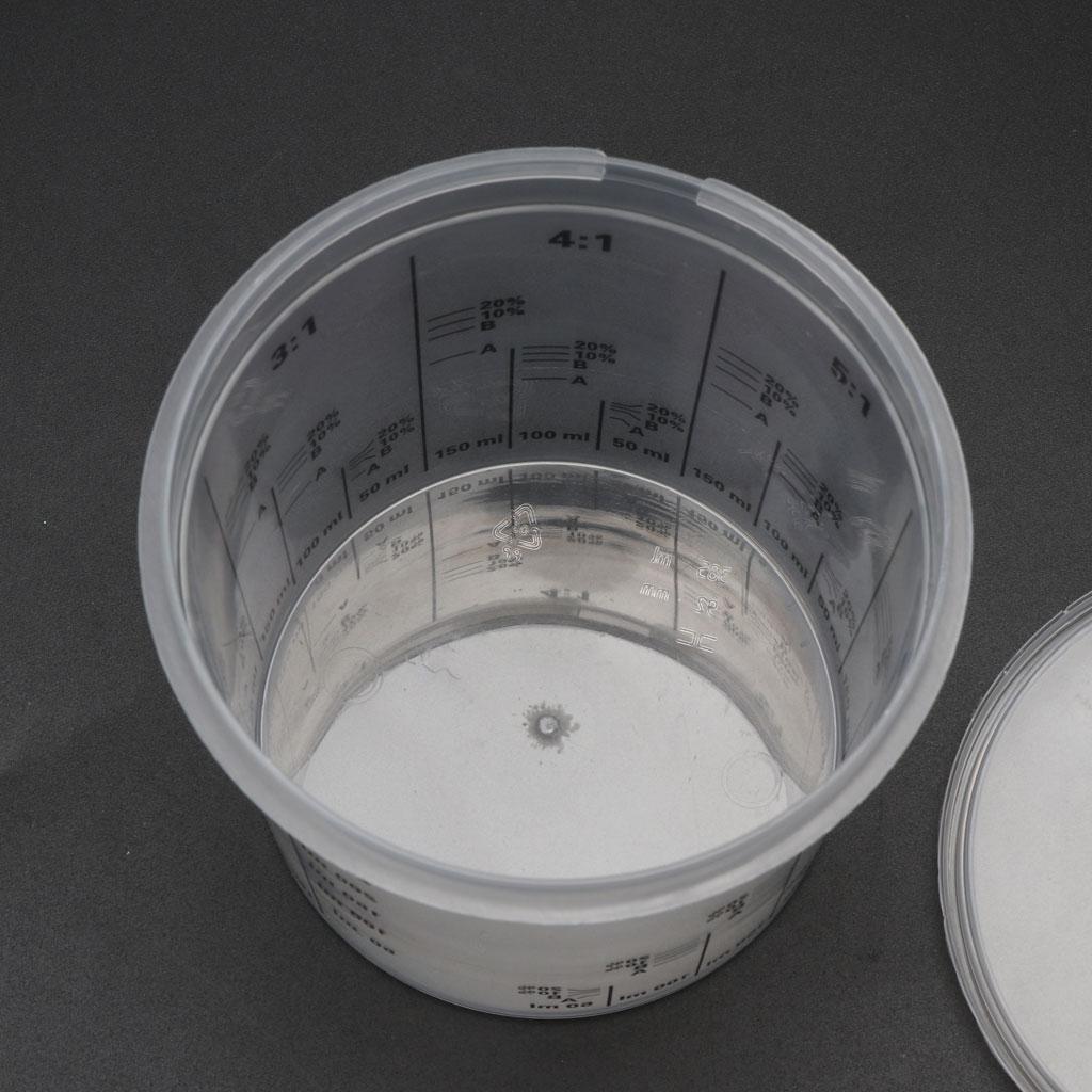 Calibrated Mixing Ratios Disposable Clear Graduated Plastic Mixing Cups for Paint UV Resin Epoxy 400ml Measuring Ratios