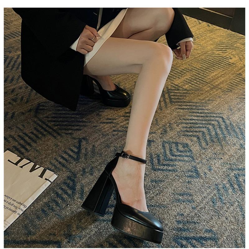 Super High Heels, Children's Beige Toe, Mary Jane's Thick Heeled Sandals, Wedding Shoes