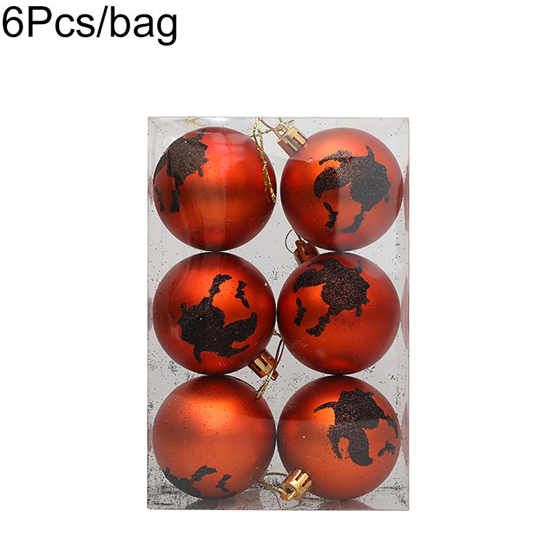 6PC/Box Halloween Tree Hanging Decor Home Plastic Halloween Ball Ornaments Terrible Atmosphere Hanging Balls Party Decorations