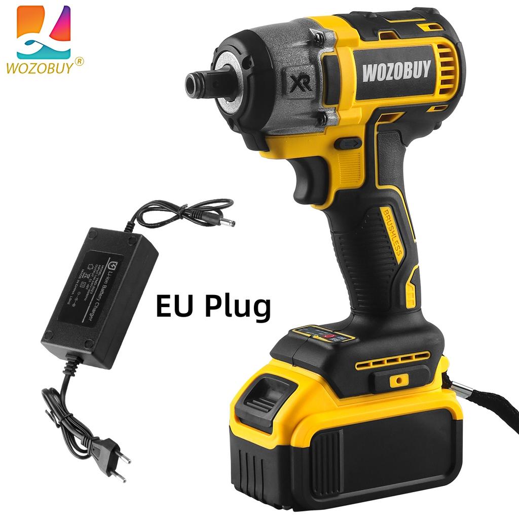 18V Bürstenloser Schlagschrauber, wiederaufladbarer bürstenloser Schraubenschlüssel, Wolframstahl-Schaft, elektrischer Spanner für Makita-Akku