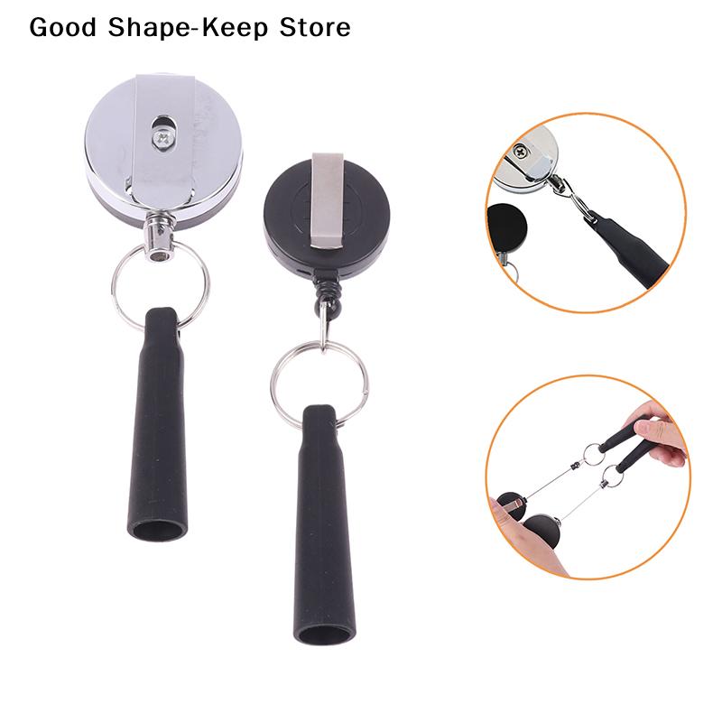 Daily Retractable Pen Cap Pull Keychain Holder Reel Carpenter Pencils Anti Lost Rope Camping Heavy Duty Key Ring Chain Belt Clip