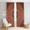 Beautiful Indian Bohemian Psychedelic Hippie Tree of Life Window Curtain Panels for Bedroom, Living, Balcony (Red Camel Mandala)