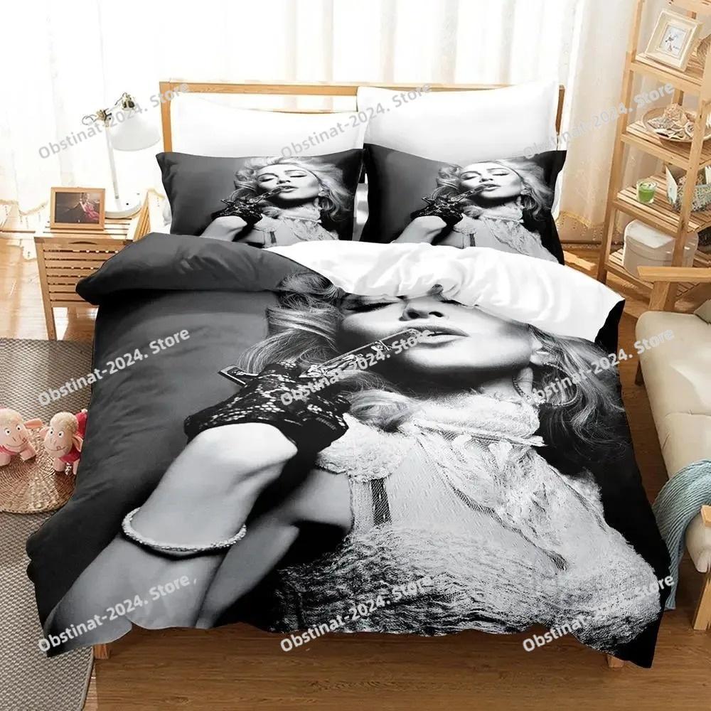 Singer Madonna Bedding Set Single Twin Full Queen King Size Bed Set Adult Kid Bedroom Duvetcover Sets 3D Print Bed Sheet Set