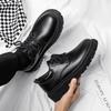 Autumn Men's High-end Martin British Formal Business Wedding Black Leather Height-increasing Shoes
