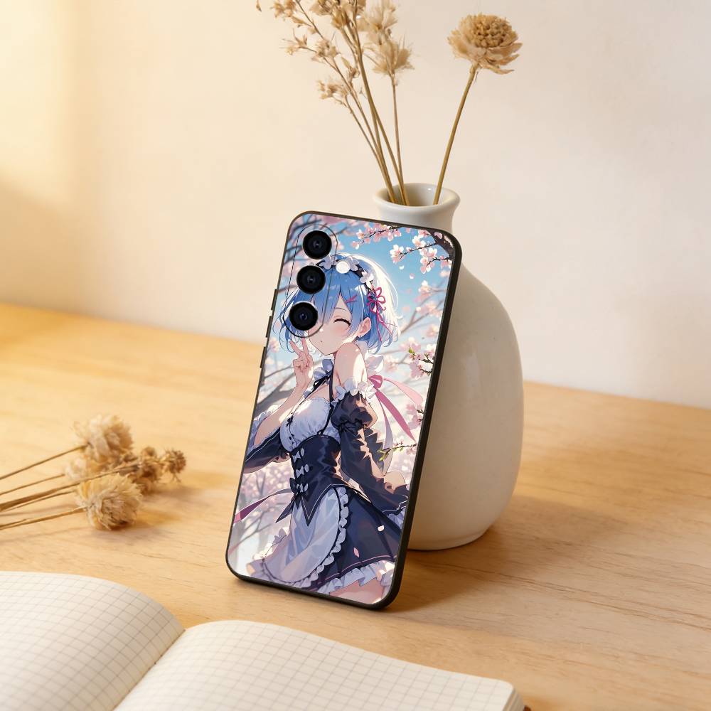 

Rem R-Re Anime Z-Zero Phone Case For Samsung Galaxy A73,A72,A71,A70,A53,A52,A51,Soft Silicone Black Cover Samsung a51 4g