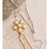 Yhpup High Quality Simulated Pearl Flower Pendant Necklace 2025 Popular Style Stainless Steel Attractive Jewelry for Women Gift