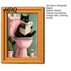 Decorative Photo Holders for Whiteboards Funny Wooden Fridge Magnets Frame Retro Cute Cat Pattern Magnetic Refrigerator Frames Metal Cabinets Locker