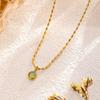 Korean Dongdaemun Gilded Necklace with Natural Stone & Retro Rice Beads In Titanium Steel - 2026 Style