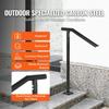 Handrail, 1-3 Step Black Steel Railing for Steps 330LBS Capacity Stair Handrail Baking Varnish Metal Handrail for Stairs Stylish Handrails for Outdoor