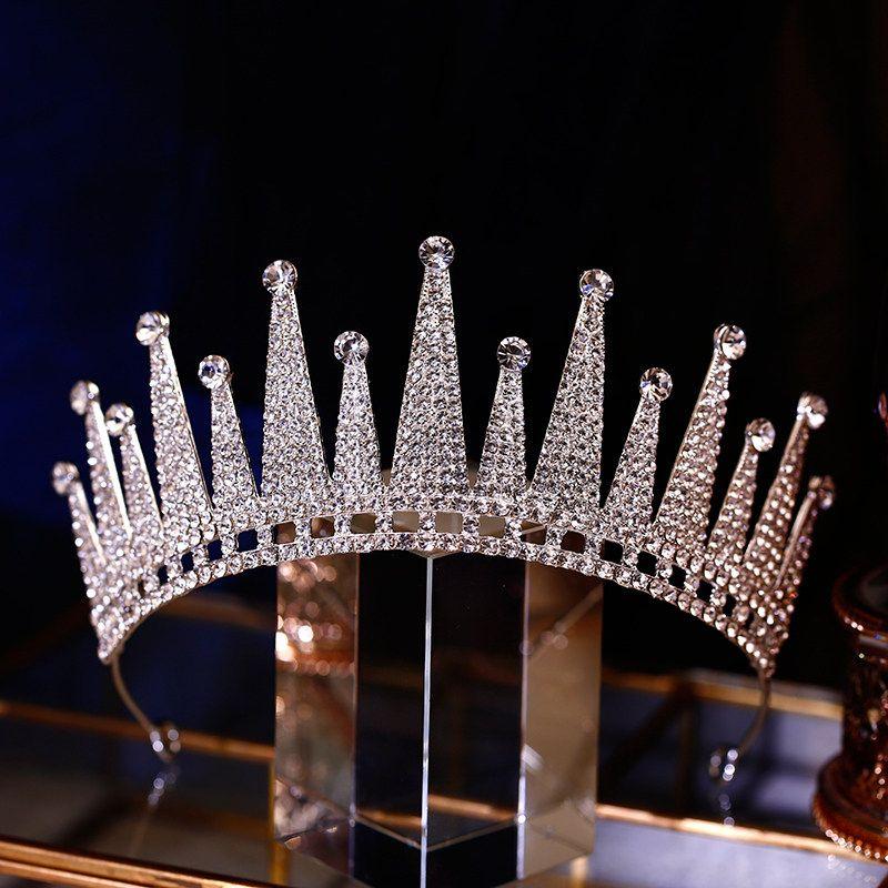Bridal Wedding Elegant Crown Shiny Rhinestone Headdress
