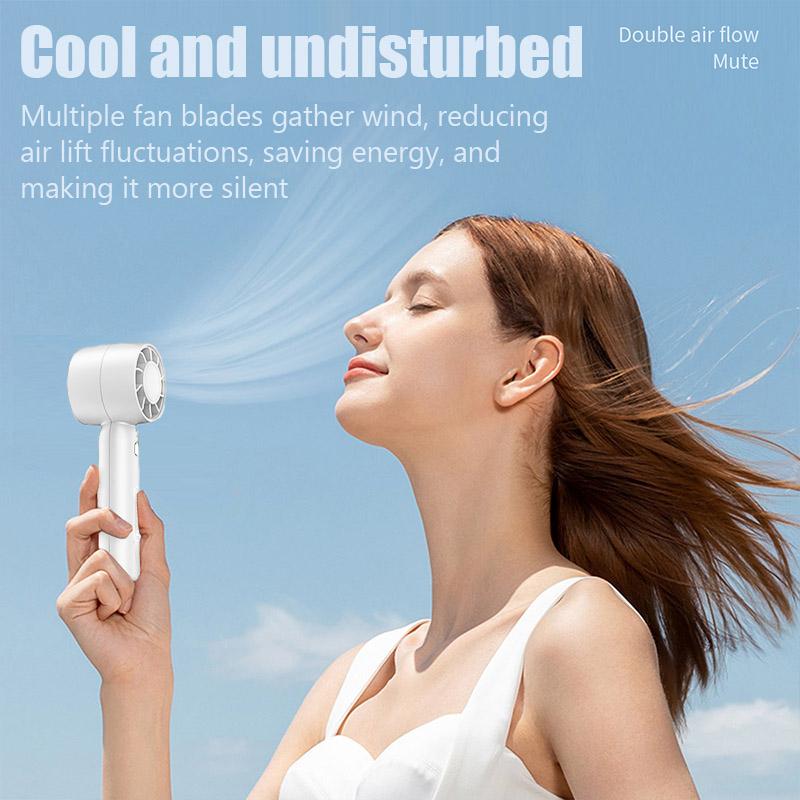 2026 New Portable Handheld Fan High Speed Turbo Fan Rechargeable Personal Fan With Plastic Body For Travel Outdoor Home Office