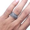 Silver Spinner Ring For Women Four Spinner Ring Fidget Silver Jewelry Ring"10"