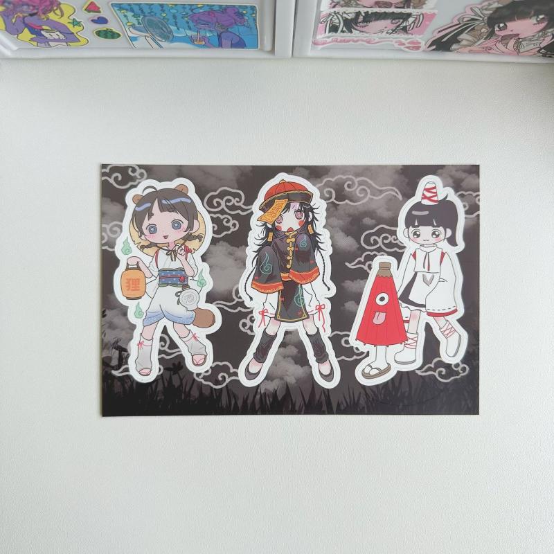 1 Sheet Korean Kawaii Y2K Decals Cute Sweet Cool Japanese Shibuya Girl Sticker Hand Account Diary Scrapbook Decorative Stickers