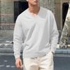 Spring Autumn Soild Color Jacquard V Neck Sweatshirt Knit Pullover Men's Casual Sweatshirts Long Sleeved Tops Sportwear