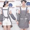 New Cotton Kitchen Apron Wear-resistant Breathable Chef Apron Korean Style Catering Work Clothes for Women Girl