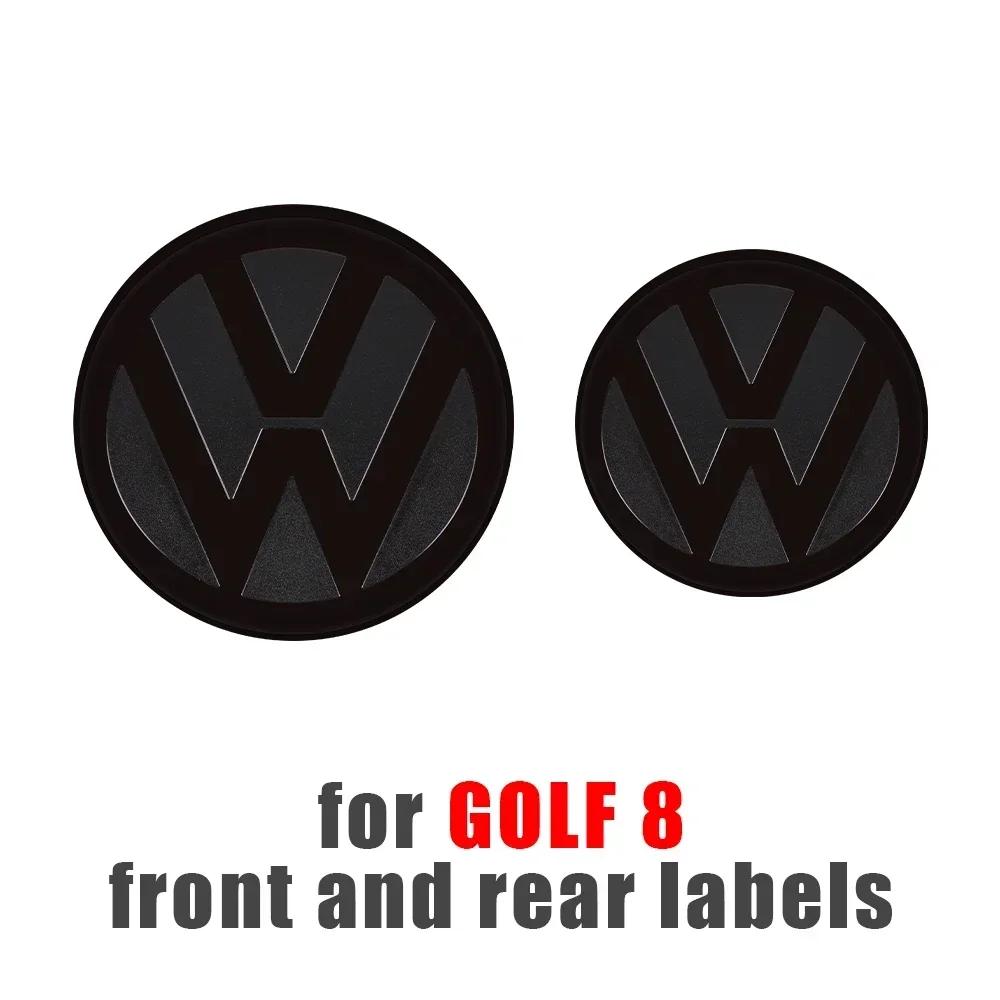 T23-Chrome Car Front Radiator Grille Replacement Emblem Rear Trunk Lid Badge Auto For Volkswagen Golf 7 7.5 Golf 8 Passat Polo 2021