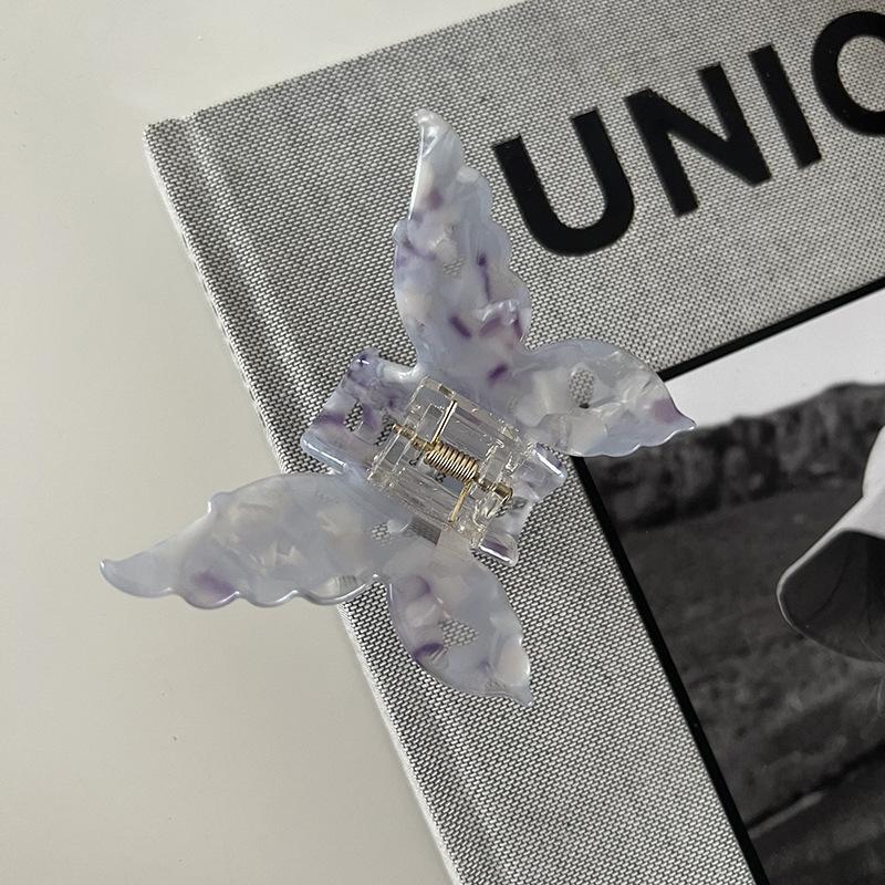 Acetat Schmetterling Haarspange Marmormuster Haarspange Frauen Farbverlauf Haar Krabbe Hinterkopf Haar Hai Clip Haarschmuck