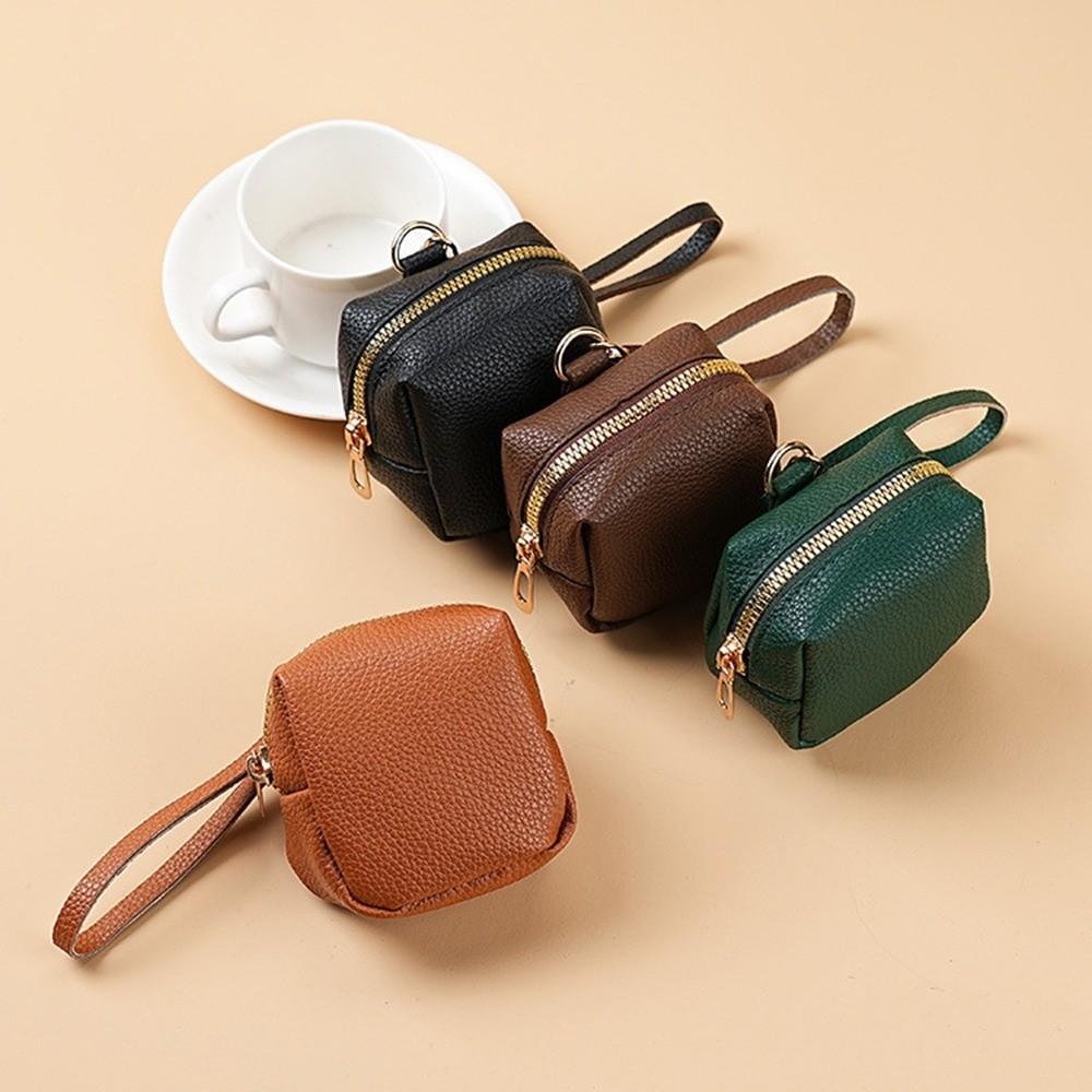 Elegant Car Key Bag Soft Leather Keychain Holder Fashion Small Coin Purse  Home